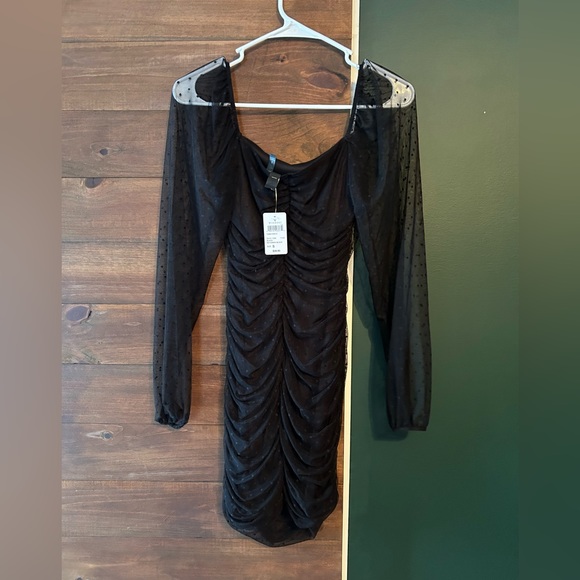 Windsor Ruched Mesh Mini Dress - Picture 2 of 4